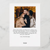 Retro Frohe Weihnachts-Foto Folien Feiertagskarte (Rückseite)