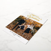 Retro Frohe Weihnachts-Foto Folien Feiertagskarte (Gedreht)