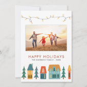 Retro Frohe Weihnachts-Fotokarten Feiertagskarte (Vorderseite)