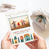 Retro Frohe Weihnachts-Fotokarten Feiertagskarte