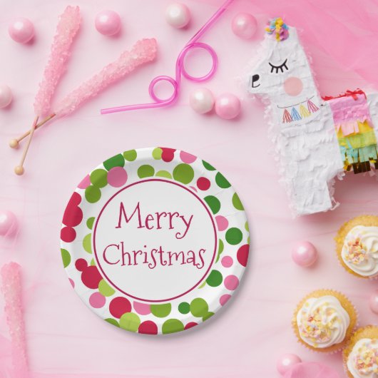 Retro Frohe Weihnachts-Party Paper Teller (Party)