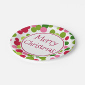 Retro Frohe Weihnachts-Party Paper Teller (Schrägansicht)
