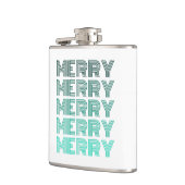 Retro Frohe Weihnachts-Wrapped Flask Flachmann (Links)