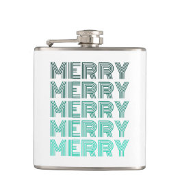 Retro Frohe Weihnachts-Wrapped Flask Flachmann
