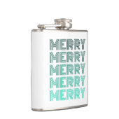 Retro Frohe Weihnachts-Wrapped Flask Flachmann (Rechts)