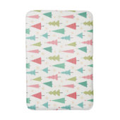 Retro Frohe Weihnachtsbaumen Spaß Urlaubsmuster Badematte (Vorderseite Vertikal)