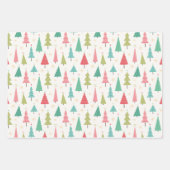 Retro Frohe Weihnachtsbaumen Spaß Urlaubsmuster Geschenkpapier Set (Vorderseite 2)