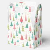 Retro Frohe Weihnachtsbaumen Spaß Urlaubsmuster Geschenkschachtel (Geöffnet)