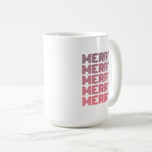 Retro Frohe Weihnachtskaffee Tasse (VorderseiteRechts)