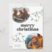 Retro Frohe Weihnachtskarte Feiertagskarte (Vorderseite)