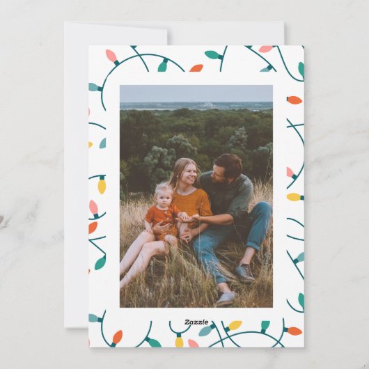 Retro Frohe Weihnachtskarte Feiertagskarte (Rückseite)