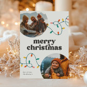 Retro Frohe Weihnachtskarte Feiertagskarte