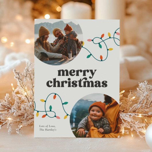 Retro Frohe Weihnachtskarte Feiertagskarte