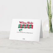 Retro Frohe Weihnachtskarte Feiertagskarte (Rückseite)