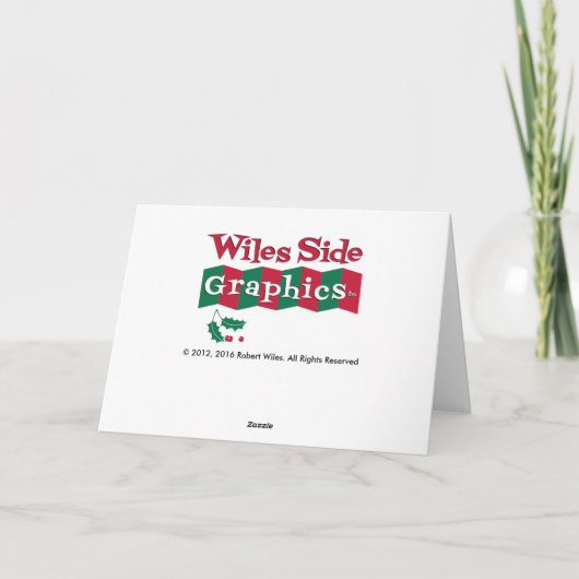 Retro Frohe Weihnachtskarte Feiertagskarte (Rückseite)