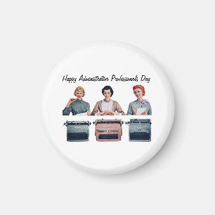 Retro Frohen Tag der Verwaltungsfachleute Magnet