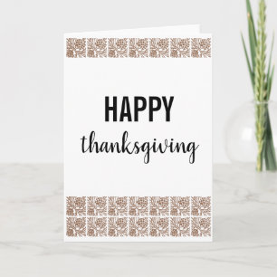 Retro Frohes Erntedankfest Weiß Blanko Feiertagskarte