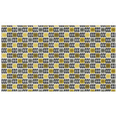 Retro-fröhliche Blume Stech, gelb grau Tischdecke (Vorderseite (Horizontal))