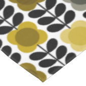 Retro-fröhliche Blume Stech, gelb grau Tischdecke (Schrägansicht)