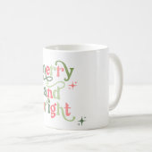Retro Fröhliche und helle Tasse Weihnachtsfeiertag (VorderseiteRechts)