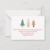 Retro fröhliche Weihnachten Familienurlaub Foto st Mitteilungskarte (Rückseite)