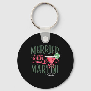 Retro Fröhlicher Mit Einem Martini Schwanz Liebhab Schlüsselanhänger