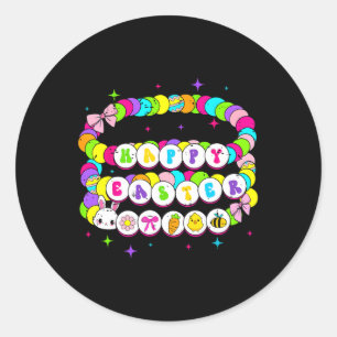 Retro Fröhliches Ostern Armband Hase Frühling Lust Runder Aufkleber