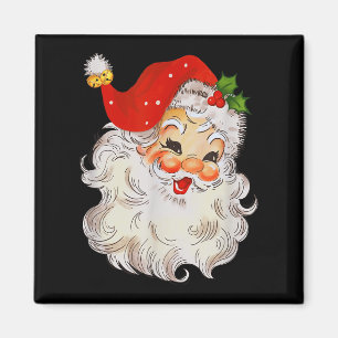 Retro fröhliches Santa Claus Gesicht Vintage St. N Magnet