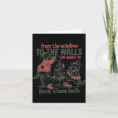 Retro From The Windows To The Walls Funny Raccoon Karte (Vorderseite)