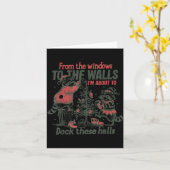 Retro From The Windows To The Walls Funny Raccoon Karte (Gelbe Blume)