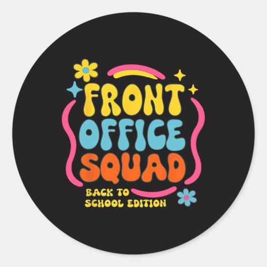 Retro Front Office Squad Ck To School Edition Pers Runder Aufkleber (Vorderseite)