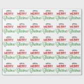 Retro Frory Weihnachten Typografisches Design Geschenkpapier (Flach)