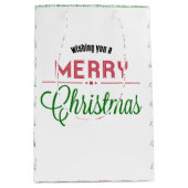 Retro Frory Weihnachten Typografisches Design Mittlere Geschenktüte (Vorderseite)