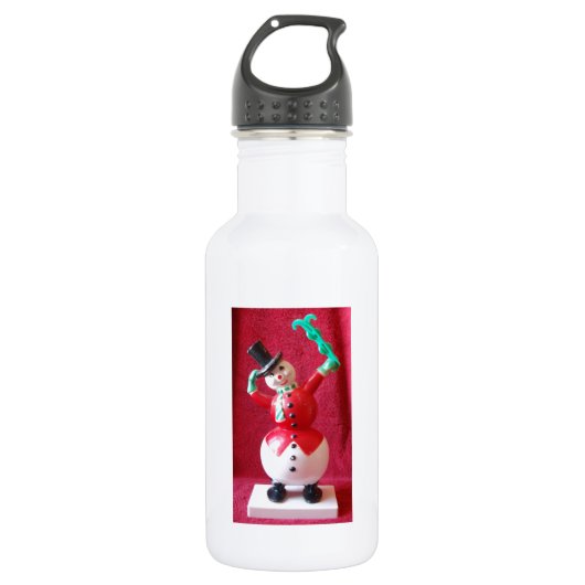 Retro Frosty the Snowman Edelstahlflasche (Vorderseite)