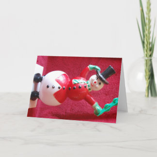 Retro Frosty the Snowman Feiertagskarte