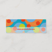 Retro fruchtige Punkt-Funky Groovy Mini Visitenkarte (Rückseite)