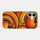 Retro Fruchtwellen iPhone 16 Hülle (Rückseite (Horizontal))