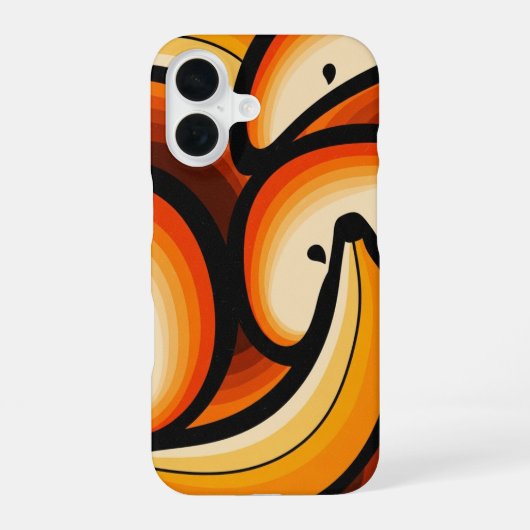Retro-Fruchtwellen iPhone 16 Hülle (Rückseite)