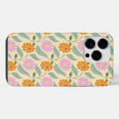 Retro-Frühlingsblumen iPhone Hülle (Rückseite (Horizontal))