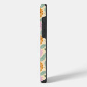 Retro-Frühlingsblumen iPhone Hülle (Linke Seite)