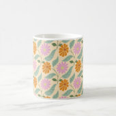 Retro-Frühlingsblumen Kaffeetasse (Mittel)