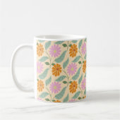 Retro-Frühlingsblumen Kaffeetasse (Links)
