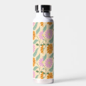 Retro-Frühlingsblumen Trinkflasche (Links)