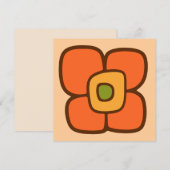Retro-Frühlingsblüte Einladung (Vorne/Hinten)
