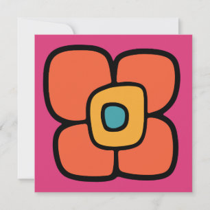 Retro-Frühlingsblüte Einladung