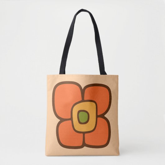Retro Frühlingsblüte Tasche (Vorderseite)