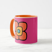 Retro-Frühlingsblüte Tasse (Vorderseite Links)