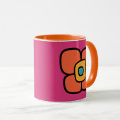 Retro-Frühlingsblüte Tasse (VorderseiteRechts)