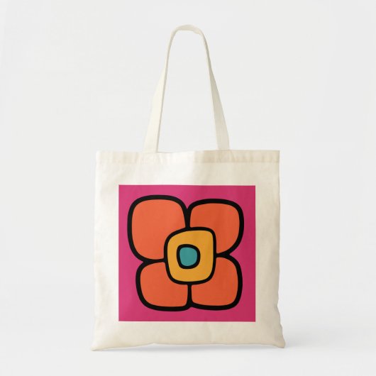 Retro-Frühlingsblüte Tragetasche (Vorne)