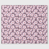 Retro Frühlingsmit blumenmuster Geschenkpapier (Flach)